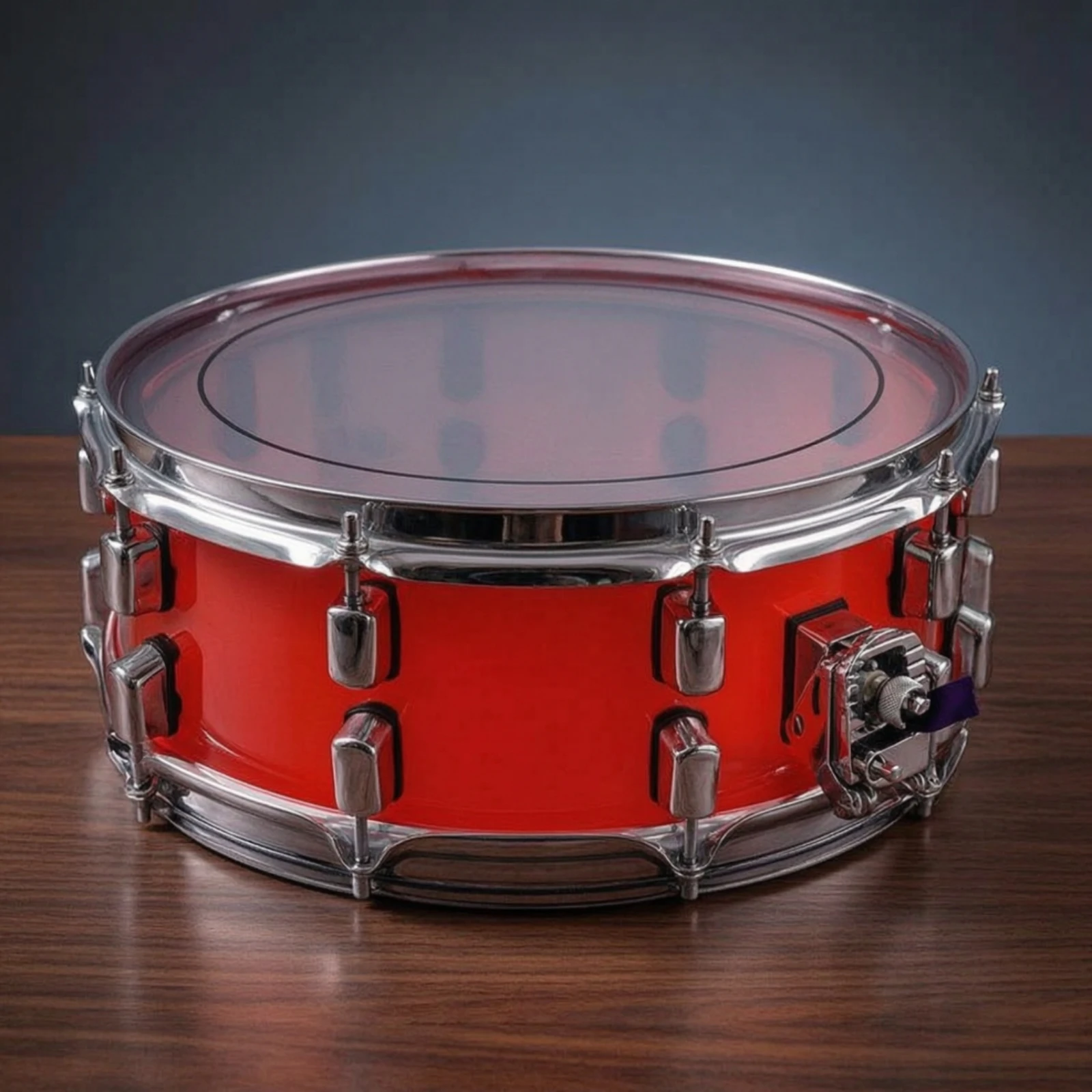 Acrylic Snare Drum Sturdy Snare Drum with Metal Hoops Bottom Hoop Balanced Tone Open Resounding Quality for Drummers, Studio