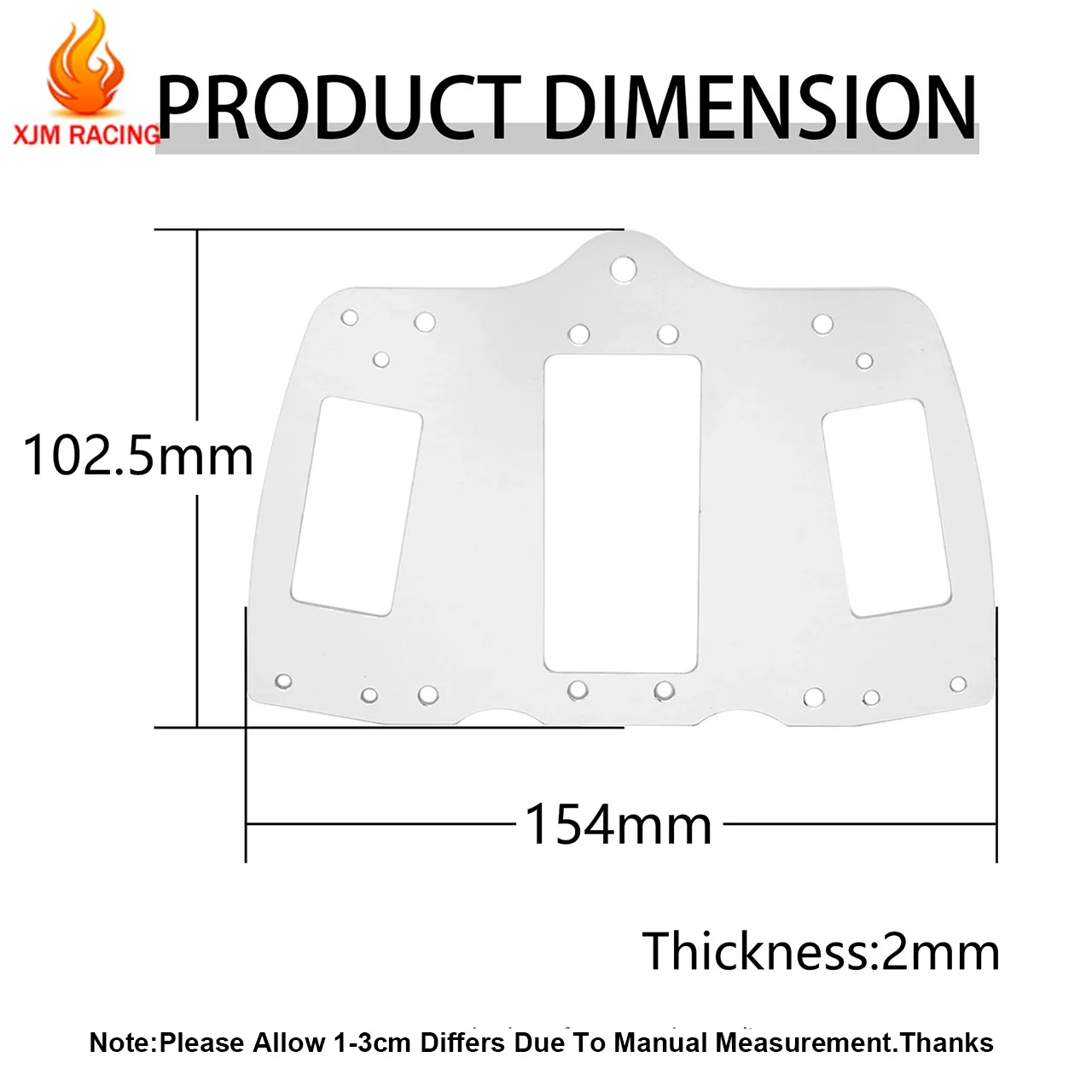 CNC Metal Thicken Fixed Plate for Steering Servo for 1/5 FG Monster Hummer ROFUN ROVAN 4WD Big Monster Truck RC CAR TOYS PARTS