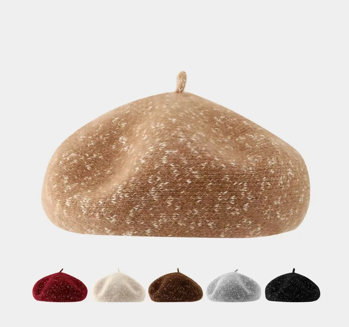 

New Top Quality Winter Beret Hat For Women Fashion Snowflake Lurex Female Autumn Wool Beret Cap Soft Outdoor Party Gift Boina