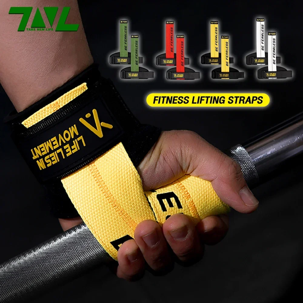 Antislip Lifting Wrist Strap Power-assisted Strap for Fitness Exercise deadlift weightlifting pull-ups Workout in the Gym【1Pair】