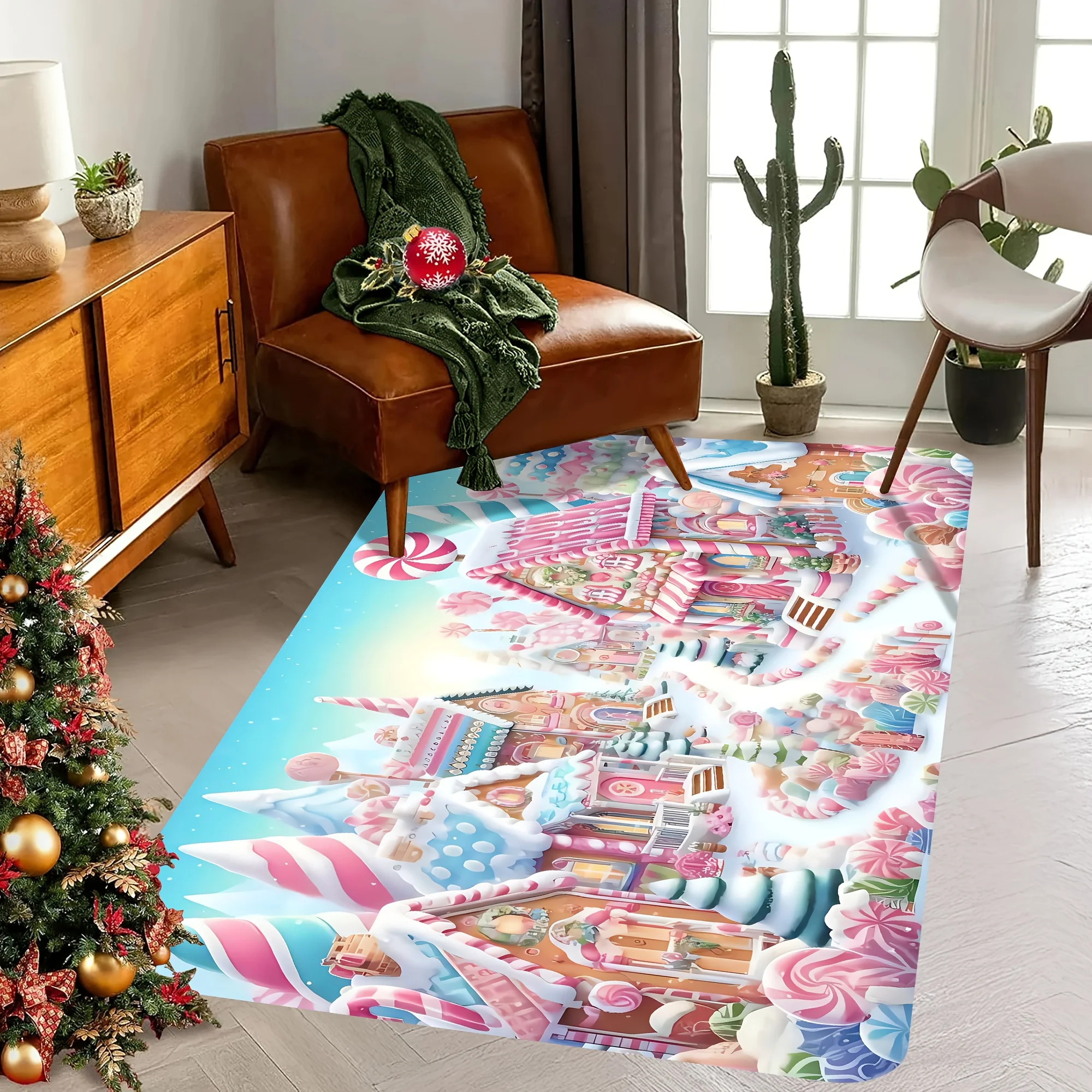 Pink Christmas Rug with Ginger - đánh giá và giá Commercial Printing House