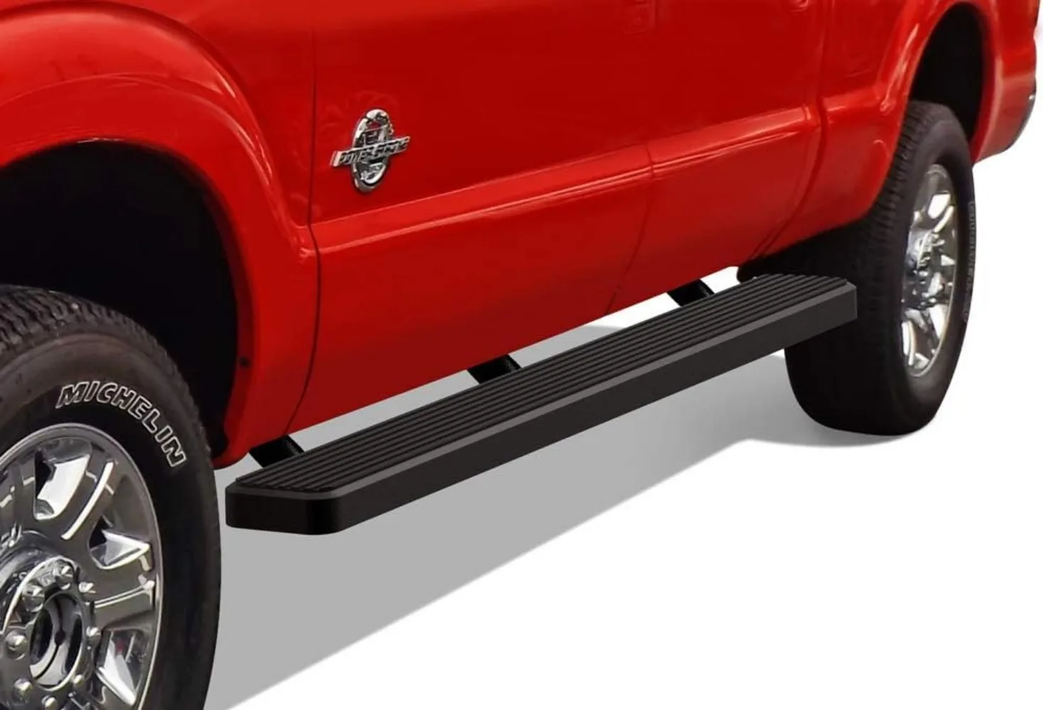 

APS Running Boards 6 inches Black Compatible with Ford F250 F350 Super Duty 1999-2016 Crew CabNerf Bars Side Steps Side Bars)