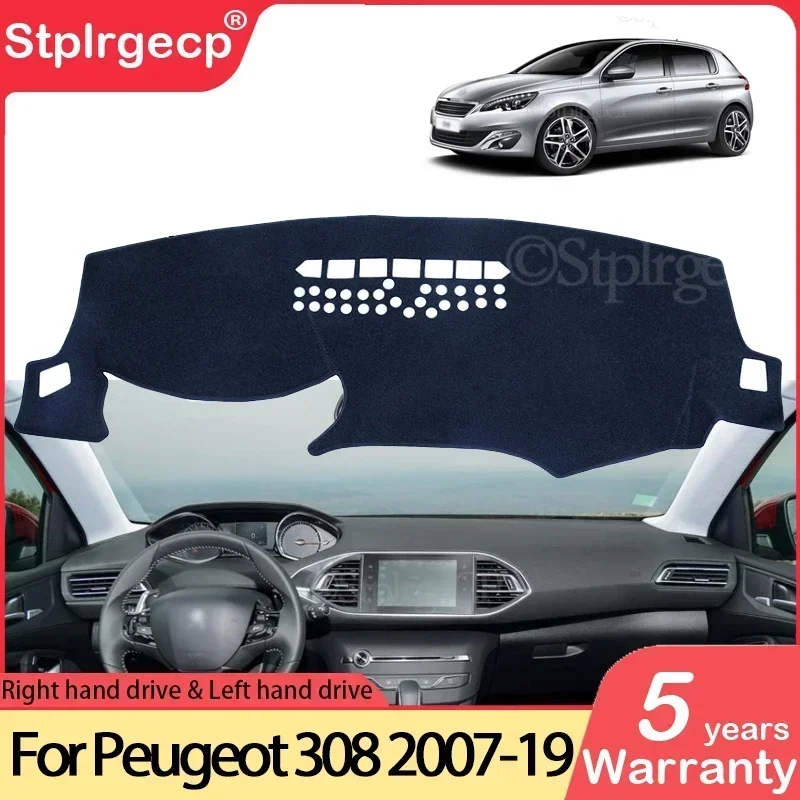 

Для Peugeot 308 T9 2014 ~ 2019 308 308sw 308GTI противоскользящий коврик для приборной панели, коврик от солнца, коврик для приборной панели, аксессуары для ковров SW GTI 2018