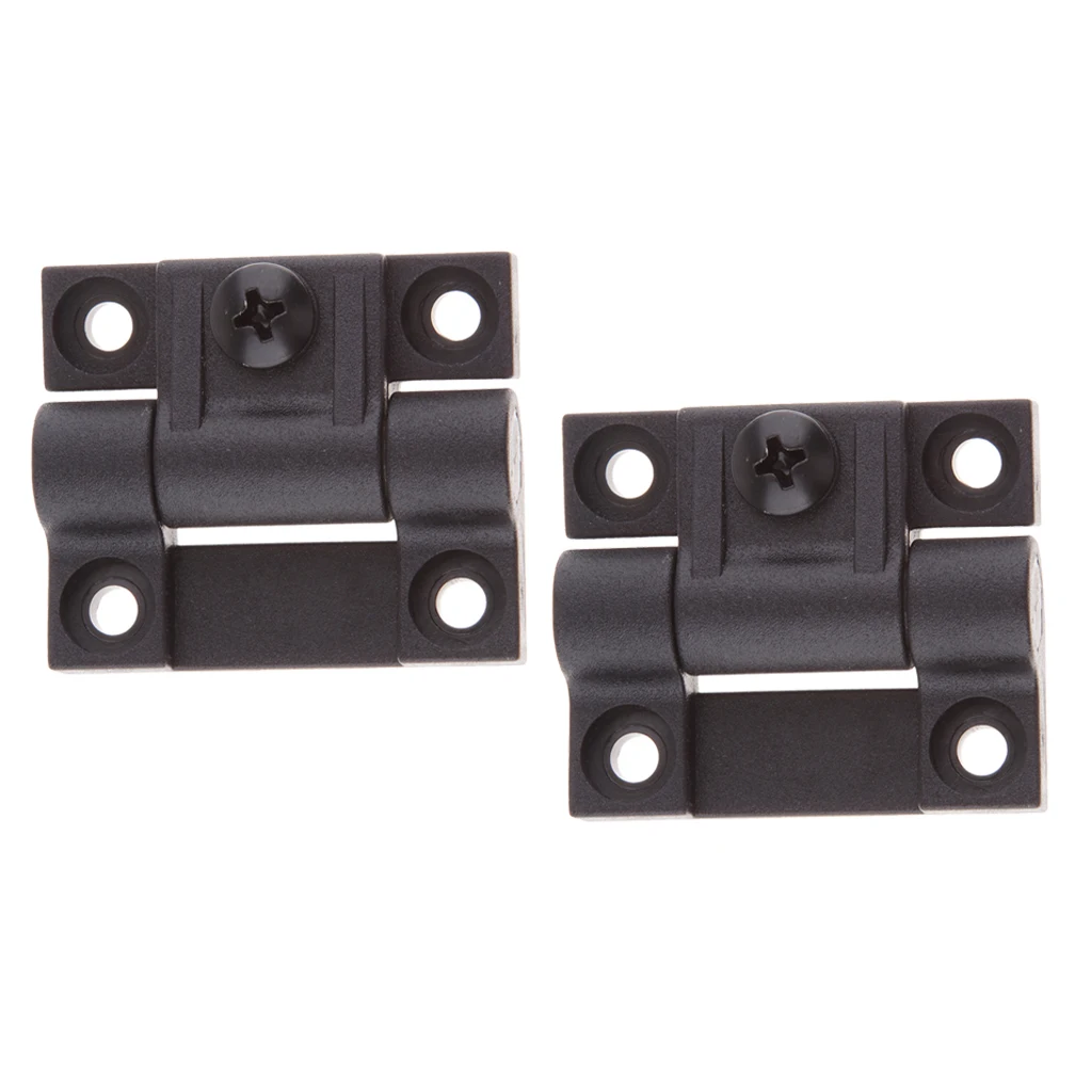 2PCS Adjustable  Position Control Hinge with 4 Holes Fit for  E6301-20, Black