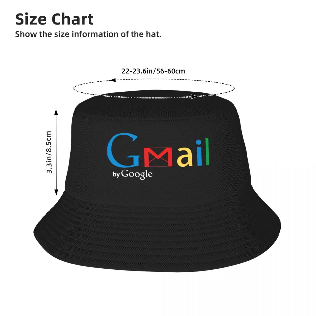 Gmail بواسطة Google Fisherman Caps Bucket Hat Sun Beach Visor