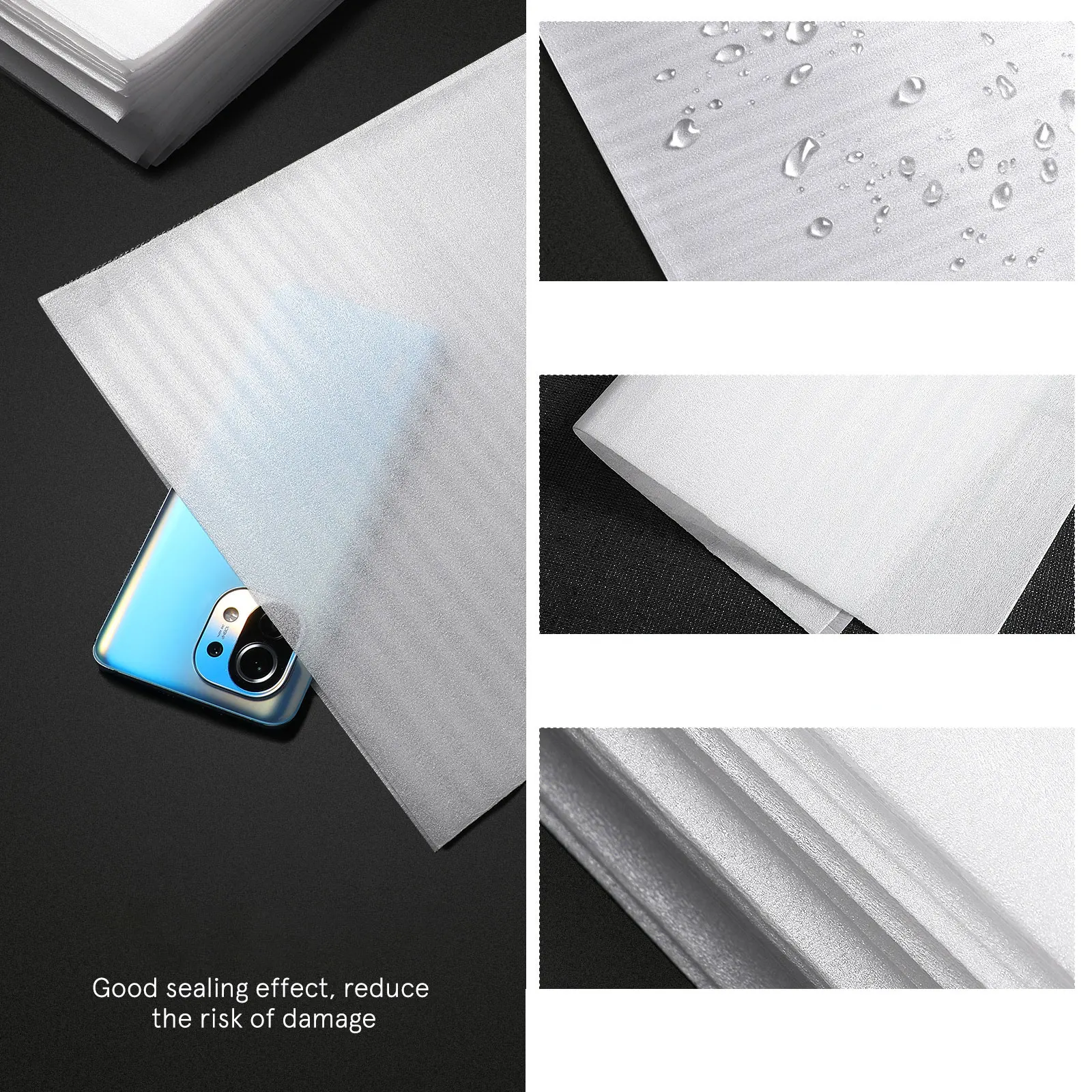 

100 Pcs Laminated Pearl Cotton Bag Thick Cushion Pouches Wrapping Supplies Moving Dishes Glass Vibration Absorption Reusable