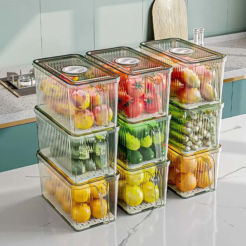 Refrigerator Storage Box Food Grade Kitchen Food Vegetable Preservation Box Refrigerator Frozen Dumplings Fruit Egg Storage Box