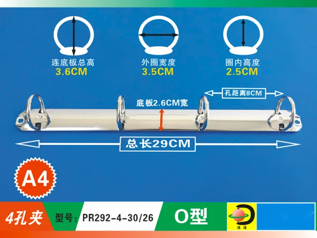 5 Stuks 292 4 Gaten 123 2 Ringen Bindmiddel Clips