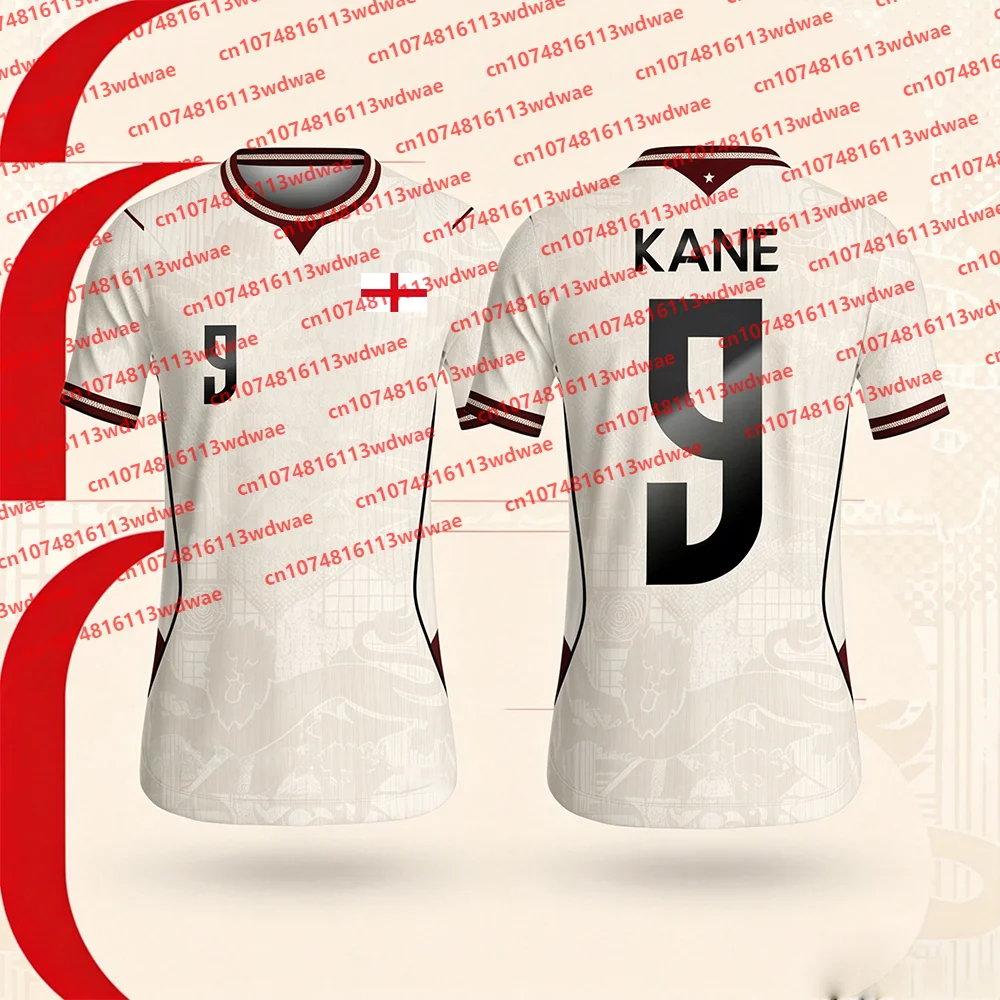 England National Team Footabll Training Uniform Quick-Dry Kane 9 Football Tshirt Outdoor Football Tracksuit Kid Tee