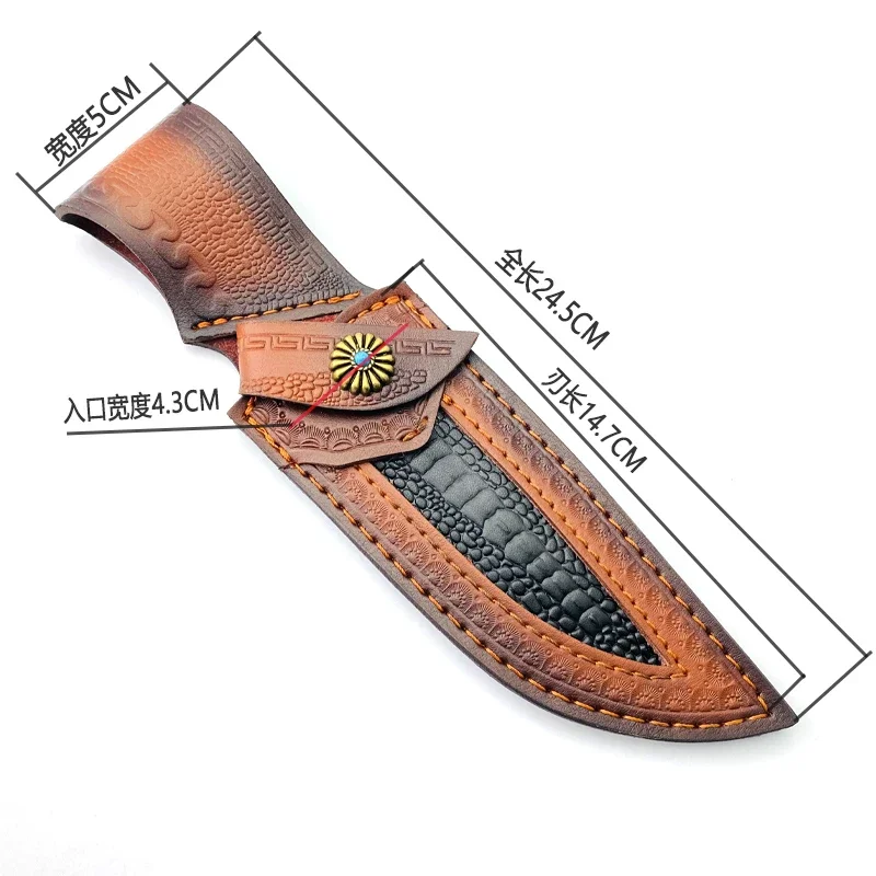 Brown Leather Hunting Knife Sheath 5
