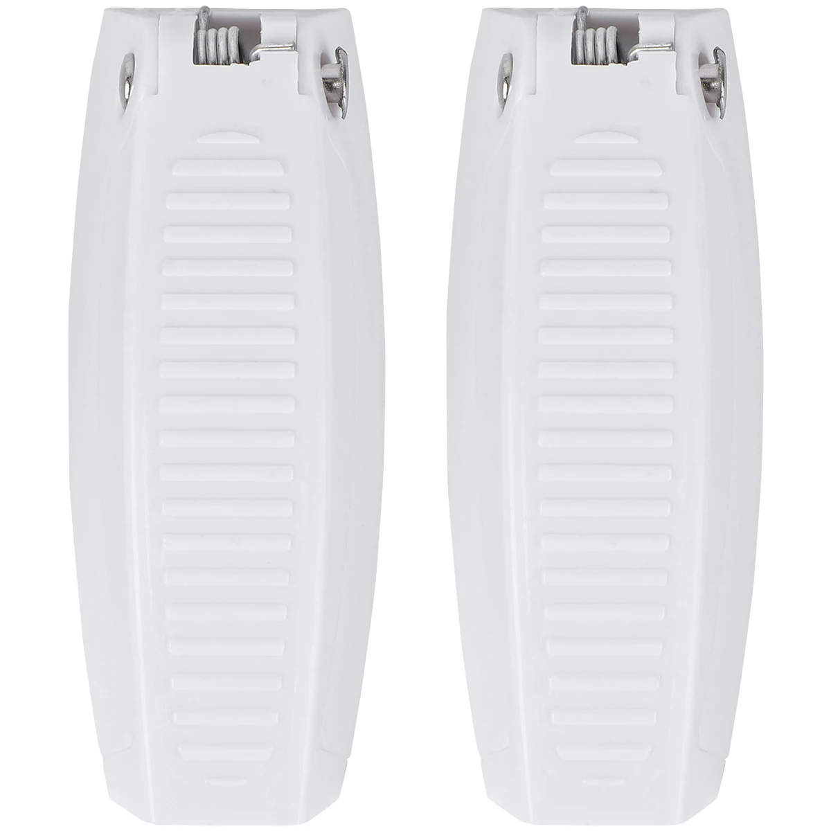 

2pcs Baggage Door Clips Luggage Storage White 7x2 5x1 8cm Spring Hinge Plastic Easy Installation Screw Mount Double