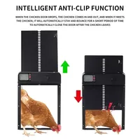 Automatic Chicken Coop Door Induction Electric Metal Intelligent Timing Automatic Opening&Closing Coop Door Farm Management Tool