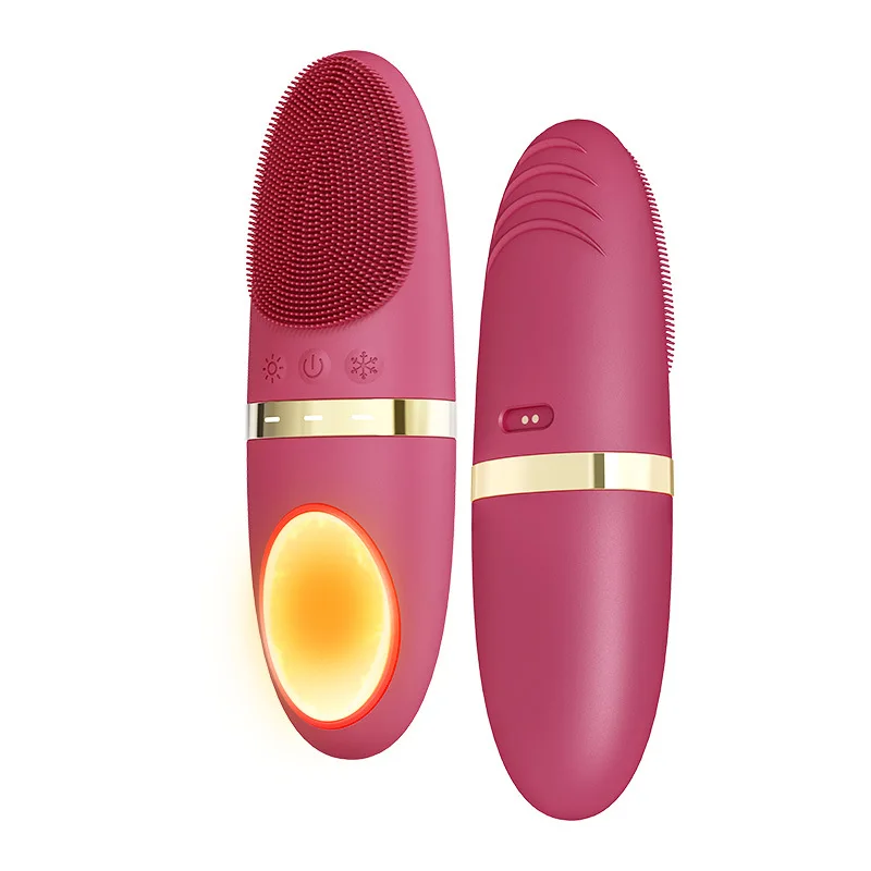 แปรงทำความสะอาดผิวหน้าไฟฟ้าซิลิโคนกันน้ำ ทำความสะอาดรูขุมขนลึก ด้วยระบบสั่นสะเทือน ร้อน-เย็น