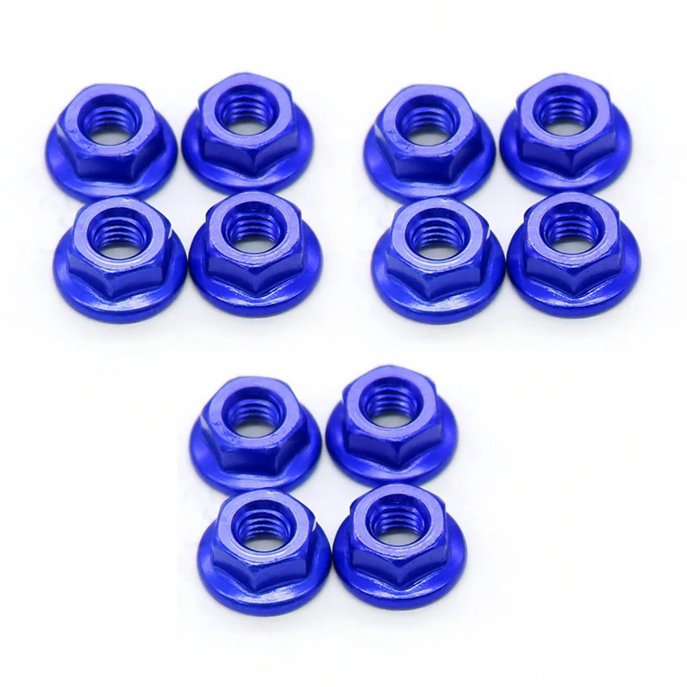 12 Stuks Metalen M4 Wiel Slot Moeren Voor 1/10 Rc Auto Crawler Traxxas Trx4 Trx6 Axiale Scx10 90046 Axi03007 Redcat Mst, D