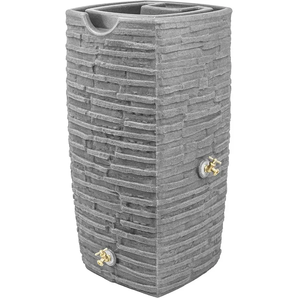 

Impressions Riverwalk Rain Barrel with Metal Spigots, 50 Gallon