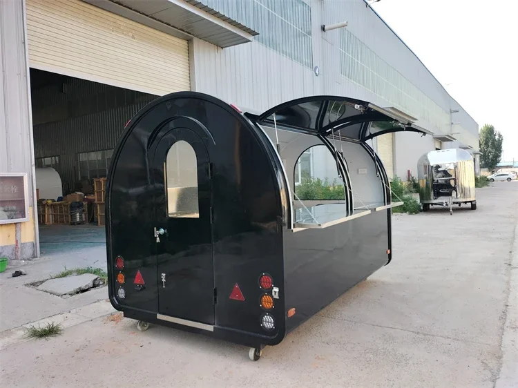 Mobile Vending Trailer Kiosk on Mini Wheels Catering Concession Stainless Table Stand Outdoor Party Food Kiosk Counter