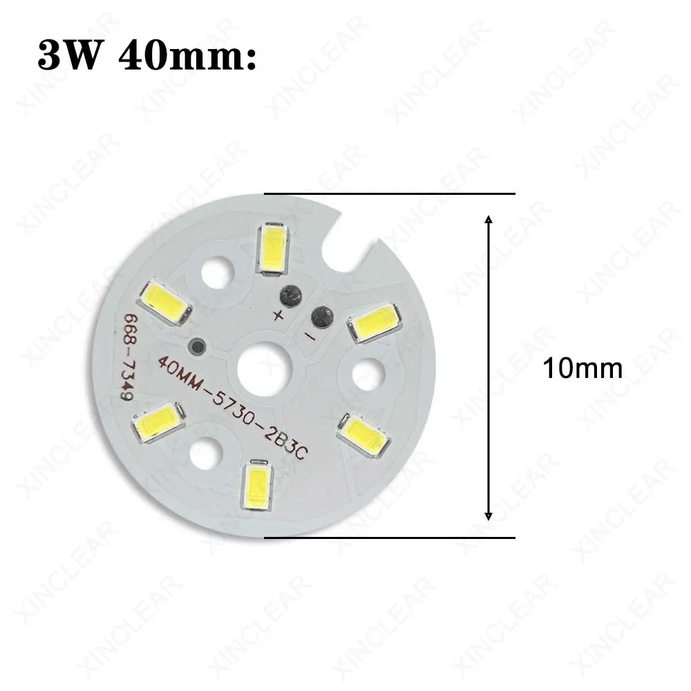 Imagem -04 - Alto Brilho Led Smd 5730 Conta de Lâmpada Placa de Lâmpada Lâmpada Redondo Forma Fonte de Luz 3w 32 mm 40 mm Núcleo Wafer Lâmpada Melhorada 10 Peças de