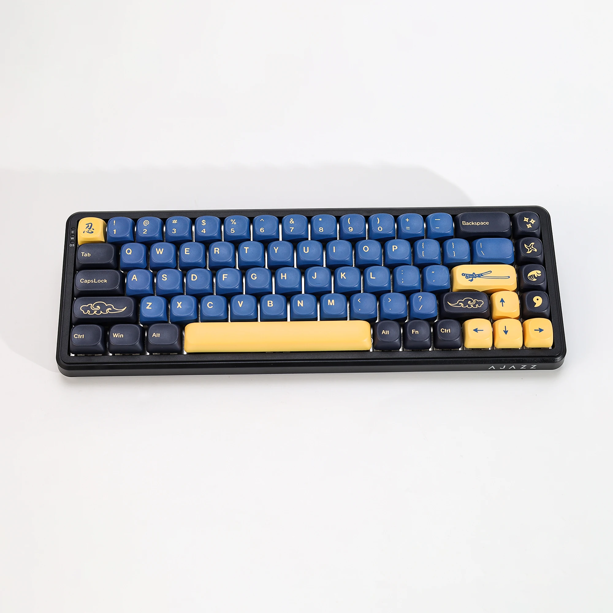 KBDiy GMK Blue Samurai Tastenkappen Retro KOA MOA PBT Keycaps ISO Custom für 75% 60% Magnetische Gaming Mechanische Tastatur KIT Tastenkappen – Detail 6