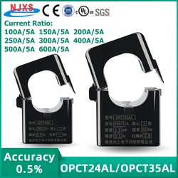 Split Ferrite Core Current Transformer Open Loop AC CT 100A 150A 200A 250A 300A 350A 400A 500A 600A 5A Clamp OPCT35AL Supplier