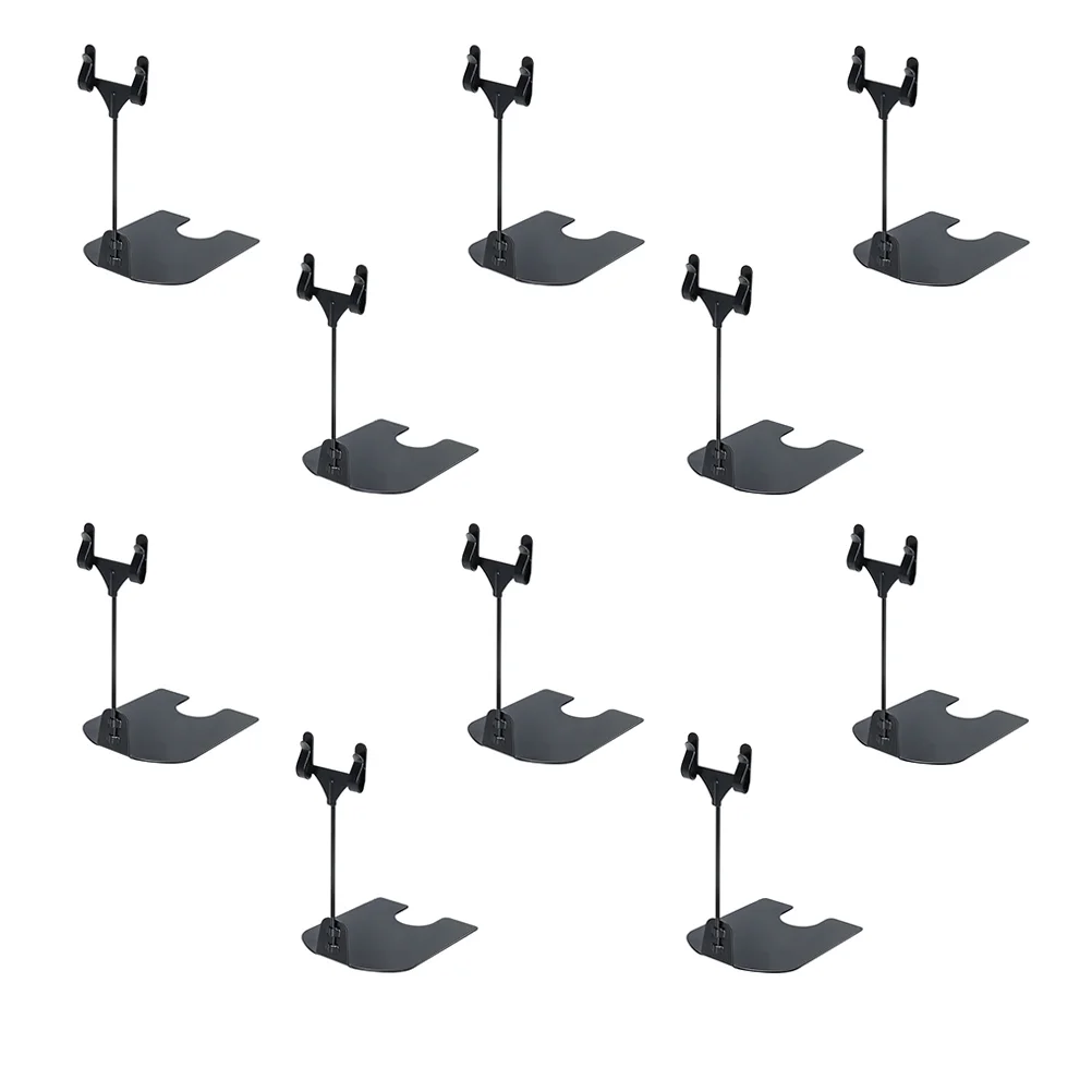 10 Pcs Sign Holder Stand Number Card Display Board Shelves Shelf Advertising Label Rack Black Plating