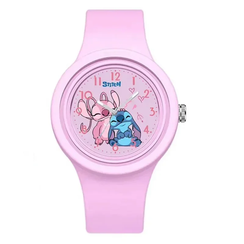 Disney Stitch Watch Kawaii Anime Lilo & Stitch Children Watches Sports Silicone Watch Cartoon Stitch Watch Kids Toy Gifts