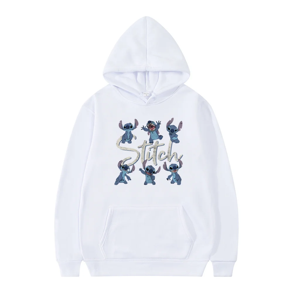 Stitch Disney Casual Print Long Sleeve Couples Hoodies Sweatshirt Y2k Boy Clothe Anime Hoodie Pullover Jacket Kids Clothes Girl