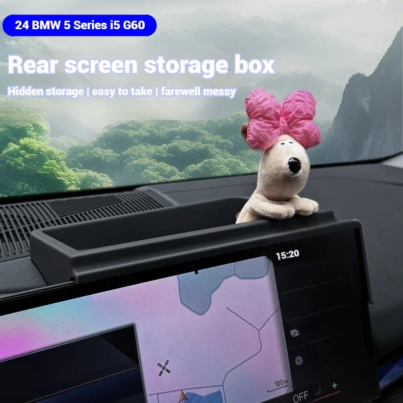 

For BMW 5 Series i5 G60 Central Control Dashboard Navigation Screen Rear Storage Box Tray Organizer Interior Product Accessories