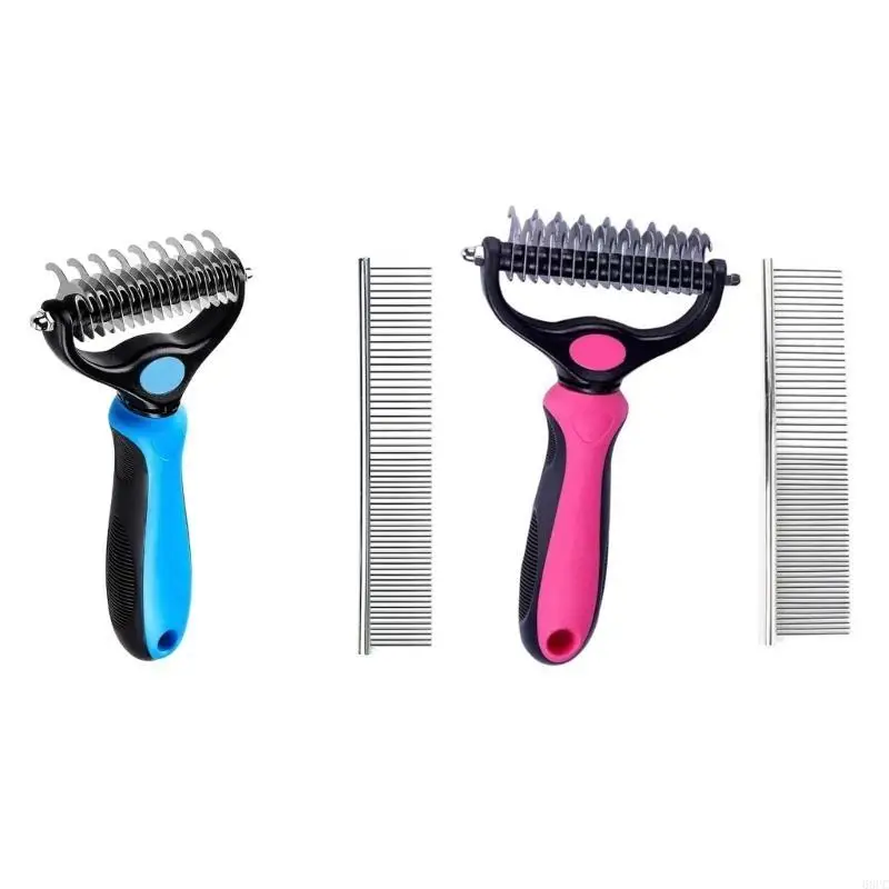 68UC Pet Hair Removal Combs Rake Combs Deshedding Combs Dematting Combs Shedding Combs Dogs Combs Cats Combs Grooming Combs