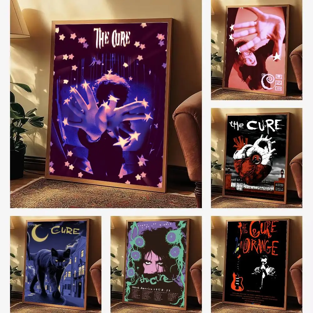 Band The Cure Poster Aesthetic Wall Art Print for Living Room Bedroom Study Office Café Home Decor Stylish Gift
