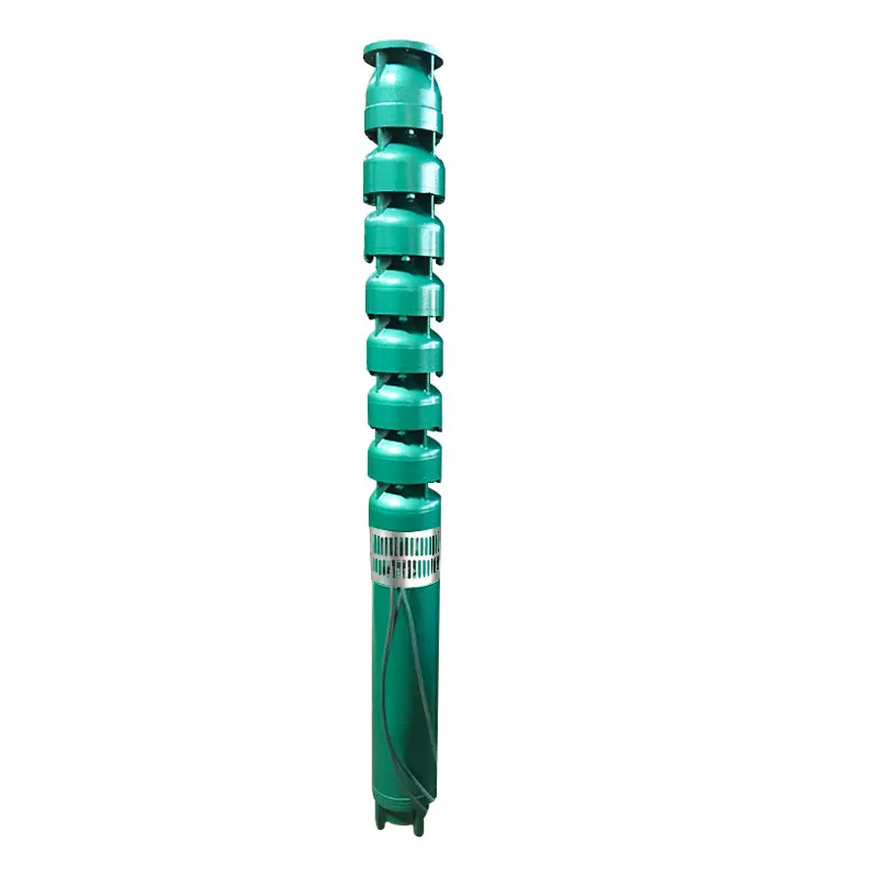 

pump 380V three-phase high lift large flow multi-stage submersible pump 200QJ inch agricultural deep water 7.5KW high pressure