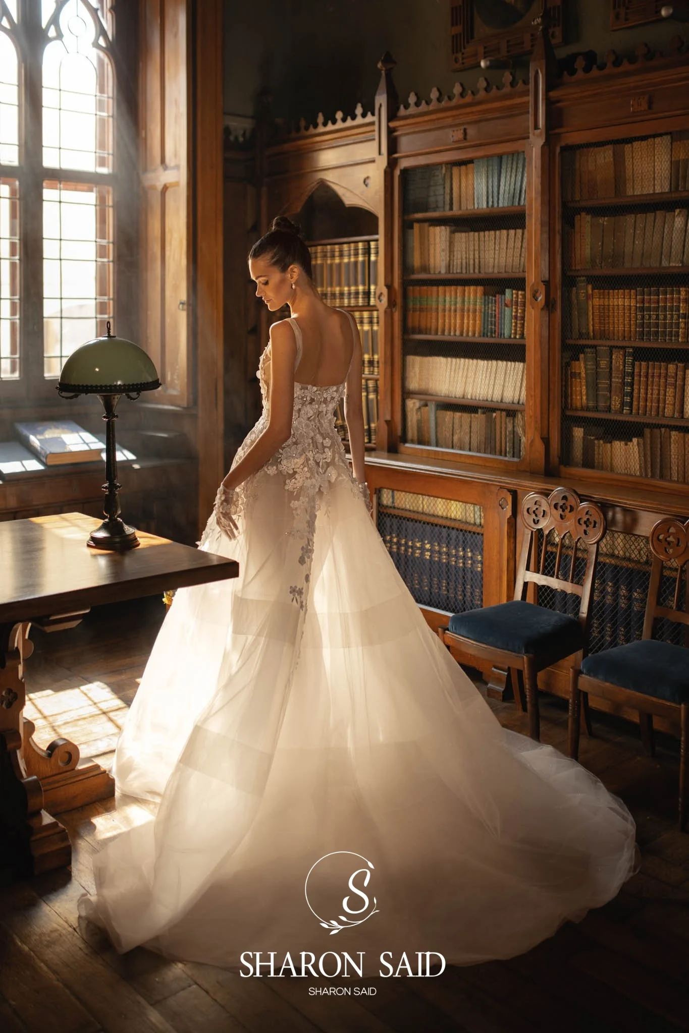 Sharon disse elegante 3d flores sem mangas a linha fora branco vestido de casamento 2025 gola quadrada tule vestidos de noiva sw199 personalizado