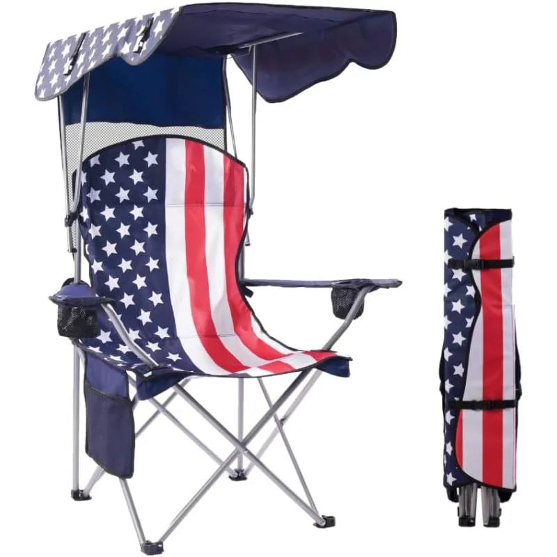 

Folding Canopy Camp Chair for Outdoors Shade Canopy Portable Chair Camping, Tailgates, Beach, Pool, Lawn Chair Sunshade Tr