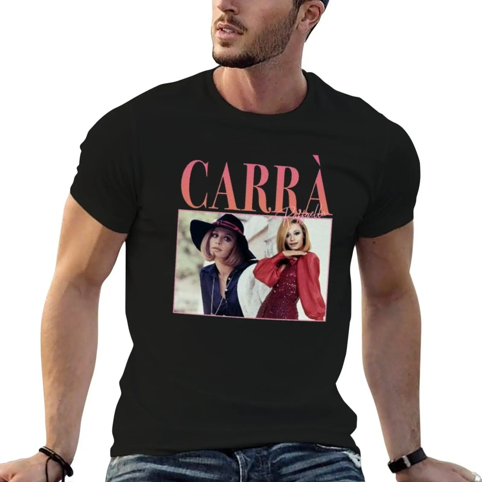 Camiseta estilo Retro de los años 90 de Raffaella Carrà, camiseta de algodón 100%, camiseta informal esencial para hombre, camiseta