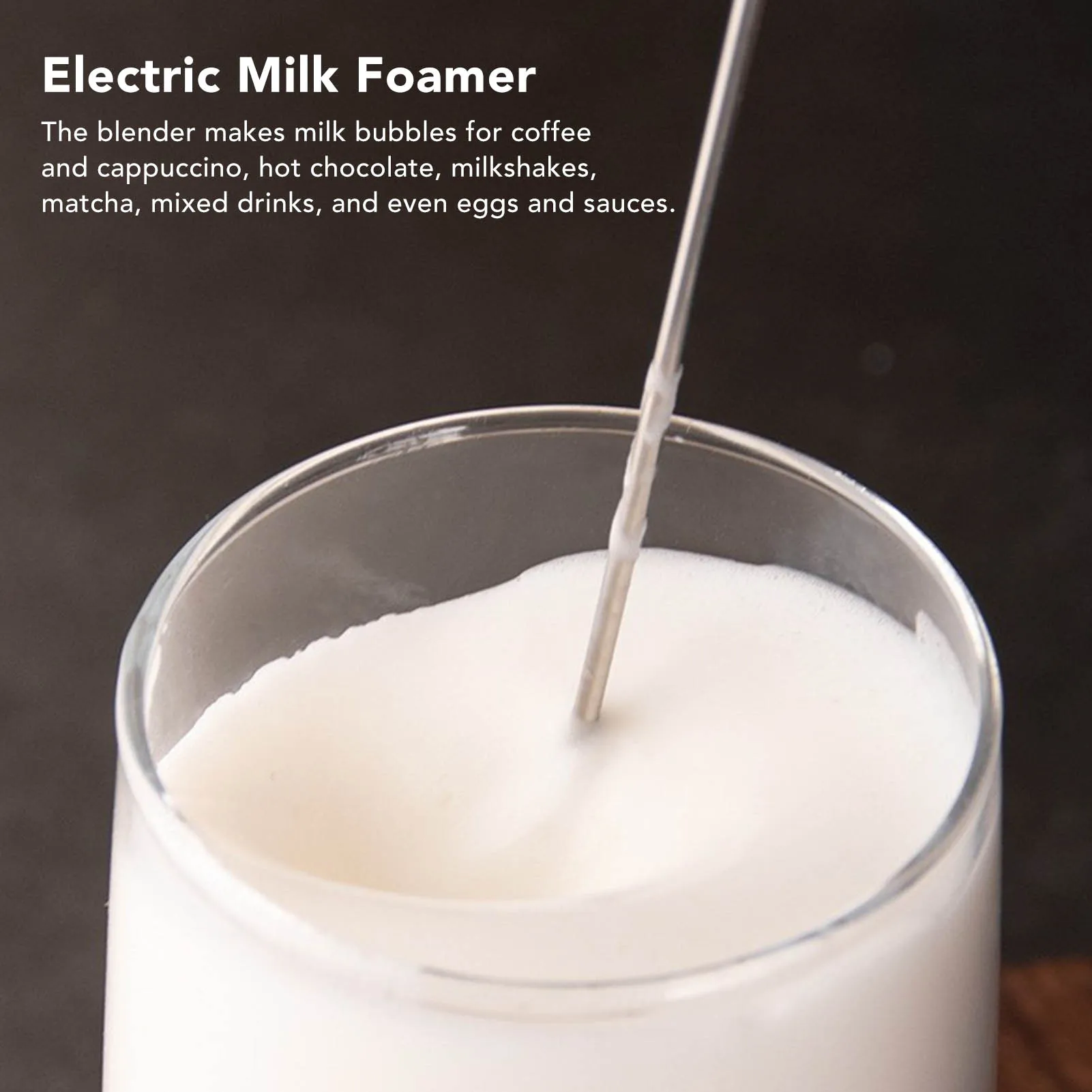 家庭用電気ミルク泡立て器自動ハンドヘルドミルクフォームメーカーコーヒー撹拌バーキッチンドリンクフォーマー