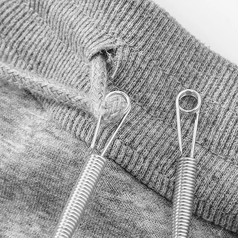  5Pcs Steel Metal Drawstring Threader Flexible Spring Action Elastic Cord Threader Easy Quick Insert Rope Threading Tool