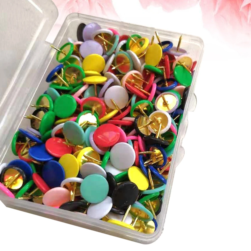 

300Pcs Plastic Push Pin Assorted Pattern Decorative Thumbtacks Strong Pointed Tips for Cork Board Notice Board Organization