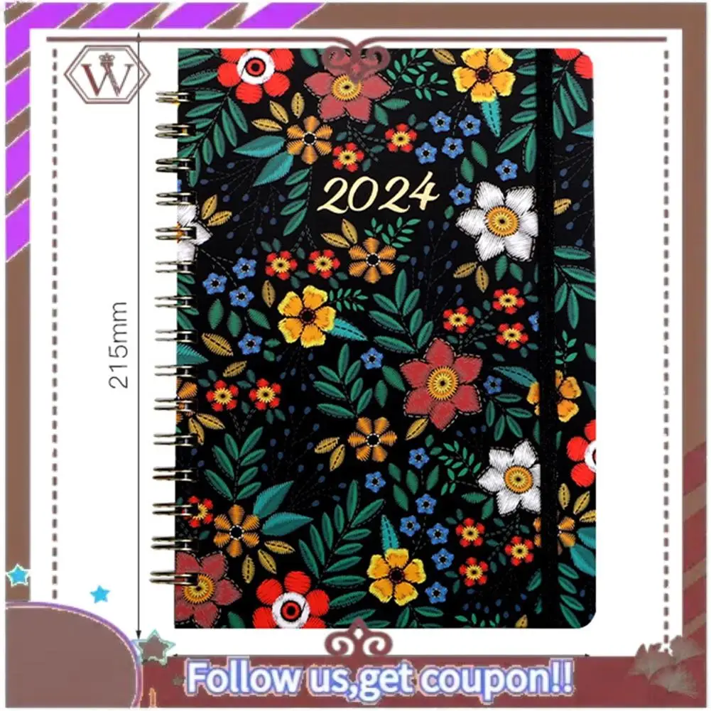 ABBG-2024 วางแผนรายสัปดาห์ ปฏิทินผูกเกลียว 2024 วางแผนพร้อมกระดาษระดับพรีเมียม ผูกเกลียว วันหยุดพิเศษ