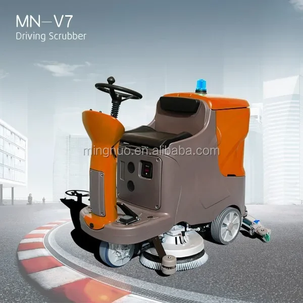 MN-V7 Ride-on Scrubber, Electric Mop Cleaner Machine, Marble & Granite Floor Scrubber