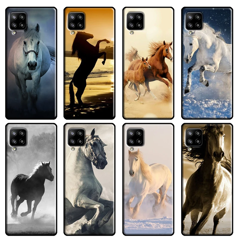 Running animal horse Phone Case For Samsung Galaxy A51 A70 A71 A72 A52 A41 A31 A02S A12 A21S A20e A10 A40 A50