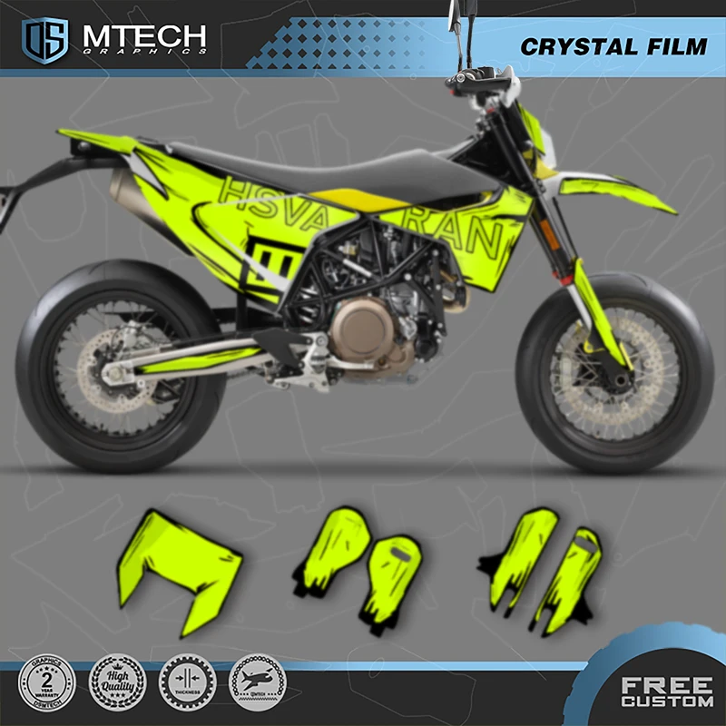

DSMTECH Custom Team Graphics Decals Stickers Kits for Husqvarna 15-20 701 SUPERMOTO ENDURO 2015-2017 2018 2019 2020 017