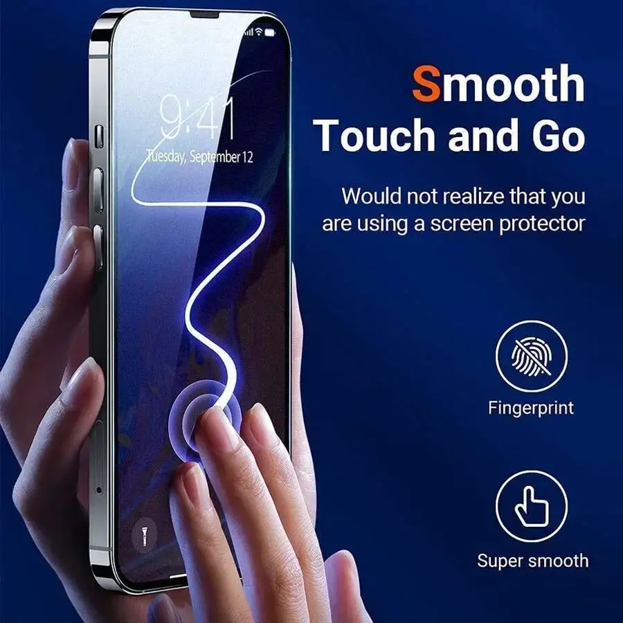 

Защитное стекло с антибликовым покрытием для iPhone 15, 14, 11 Pro Max, 12, 13 Mini, X, XR, XS, 17, 16 Plus, матовое, полное покрытие экрана