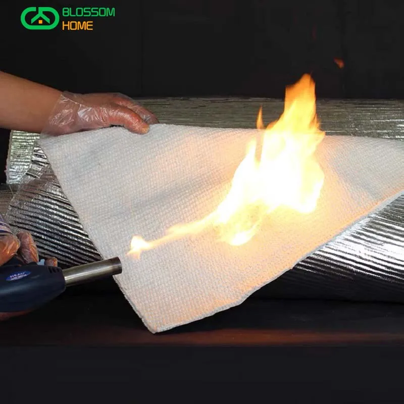 Composite Aluminum Foil Ceramic Fiber Cloth Kiln High Temperature Resistant Cloth Ceramic Fiber Fire Insulation Blanket 2mm