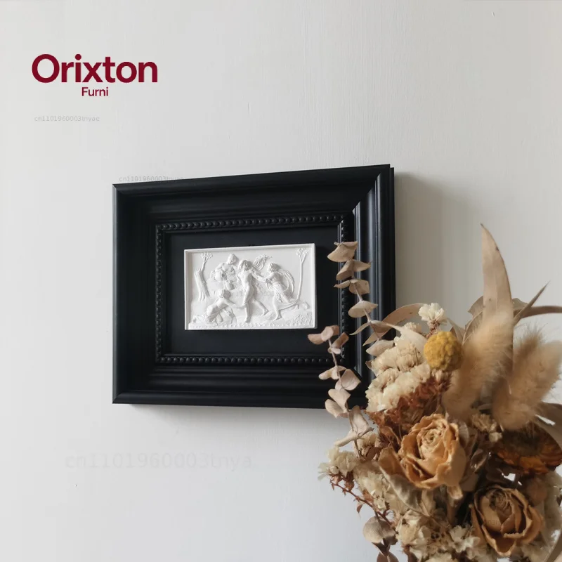 Concrete Three-dimensional Relief Sculpture Decorative Painting Abstract Figure Frame Picture Frame Background Wall Decoration