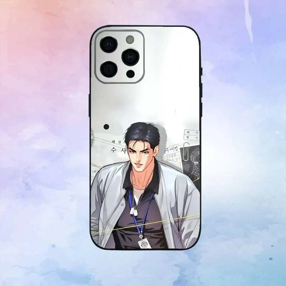 เคสโทรศัพท์ J-Joo Jaekyung สำหรับ iPhone17,16,15,14,13,12,11 Plus,Pro Max  แบบนิ่ม สีดำ