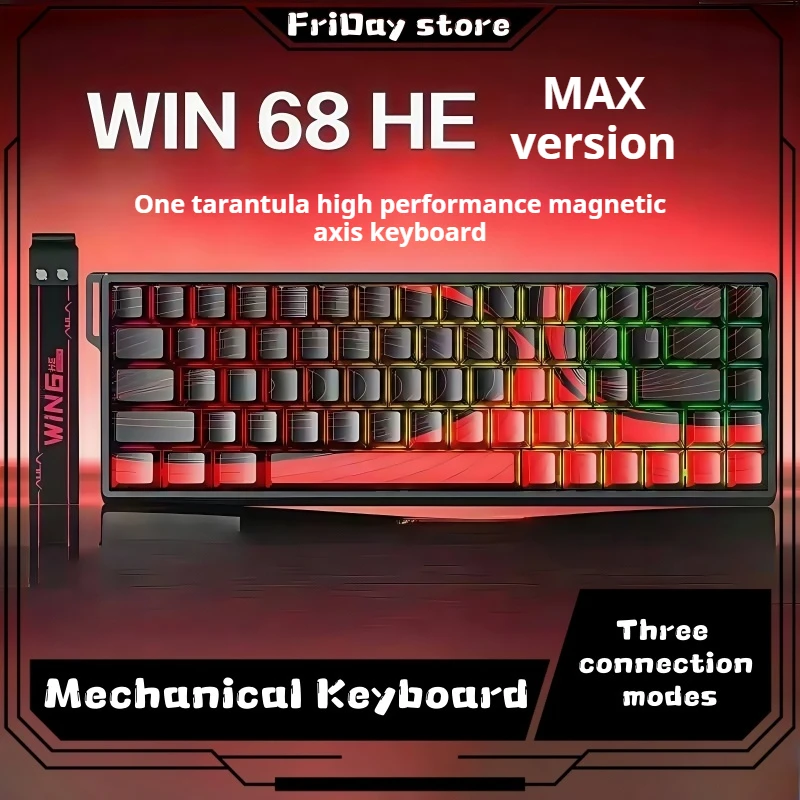 Win68he Magnetic Axis Mechanical Keyboard Customization With Three Connection Modes Rt Esports Magnetic Axis Gaming Keyboard