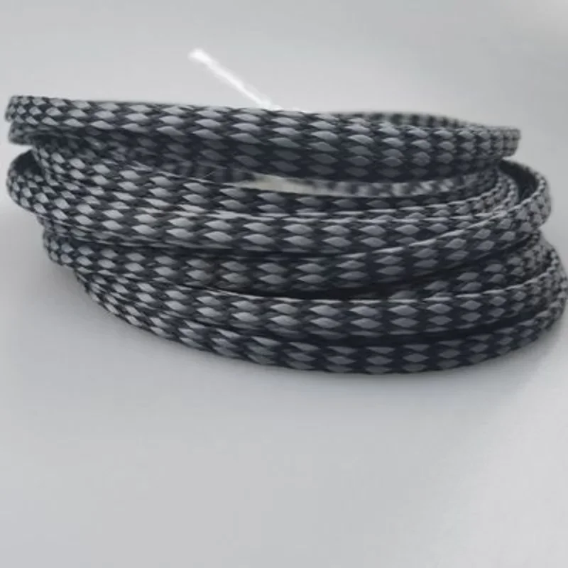 Cable Sleeves Black Grey Cable Sleeve 4-12mm Insulated Braid Sleeving PP Cotton Yarn PET Expandable Wrap Wire Cable Protection