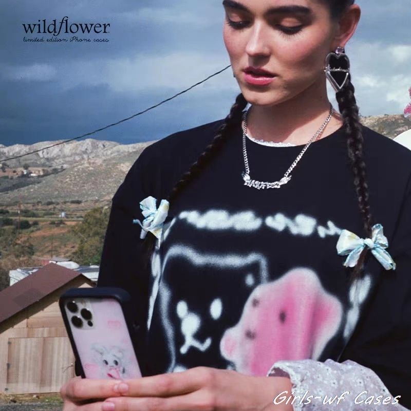 حافظة لهاتف آيفون 12 13 14 15 16 17 Pro Max Plus 16Pro Air wf غطاء أرنب وردي لطيف #3