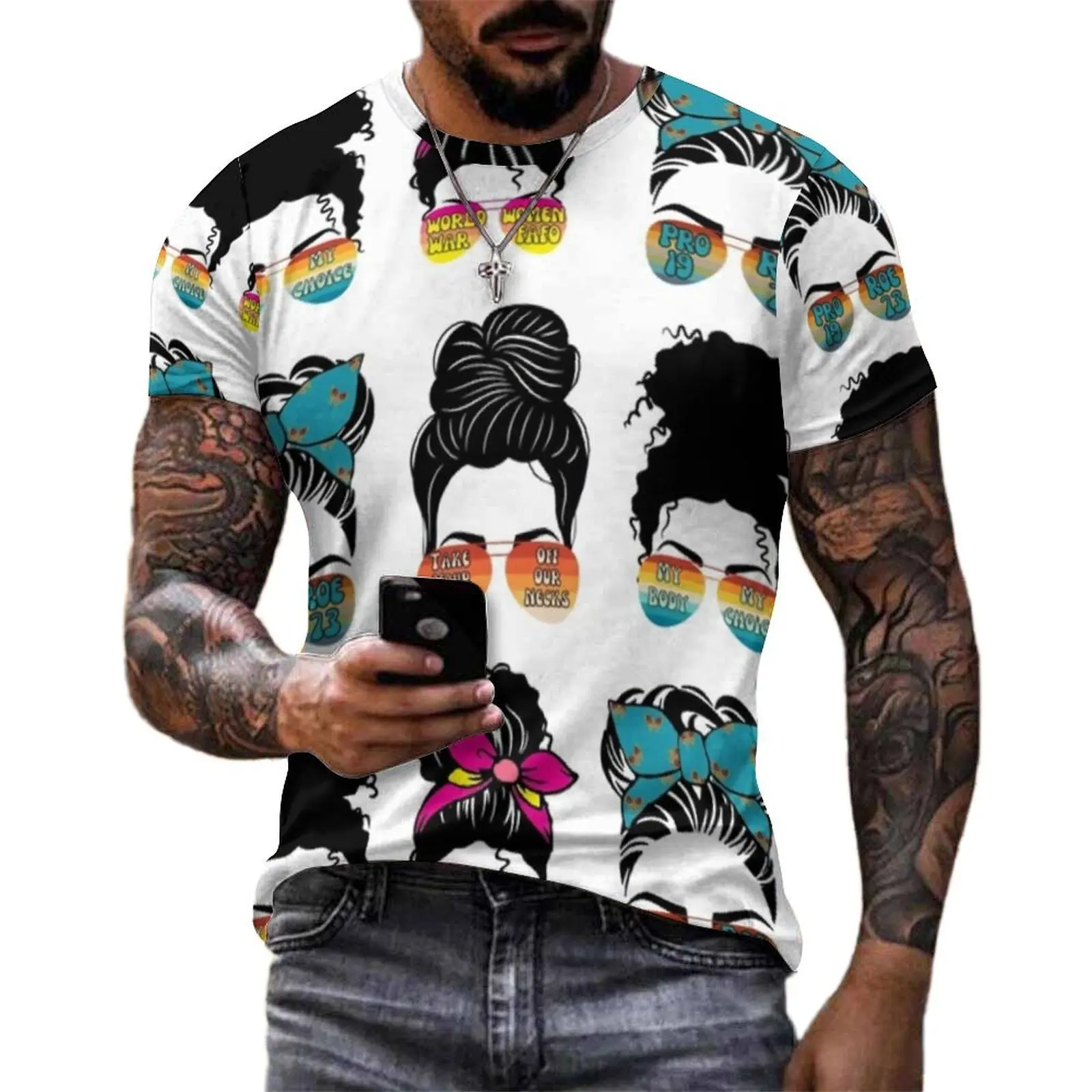Womens Rights Shades T Shirt Pro Choice Male Hippie T Shirts Summer Graphic Tees Short Sleeve Kawaii Oversized Clothing