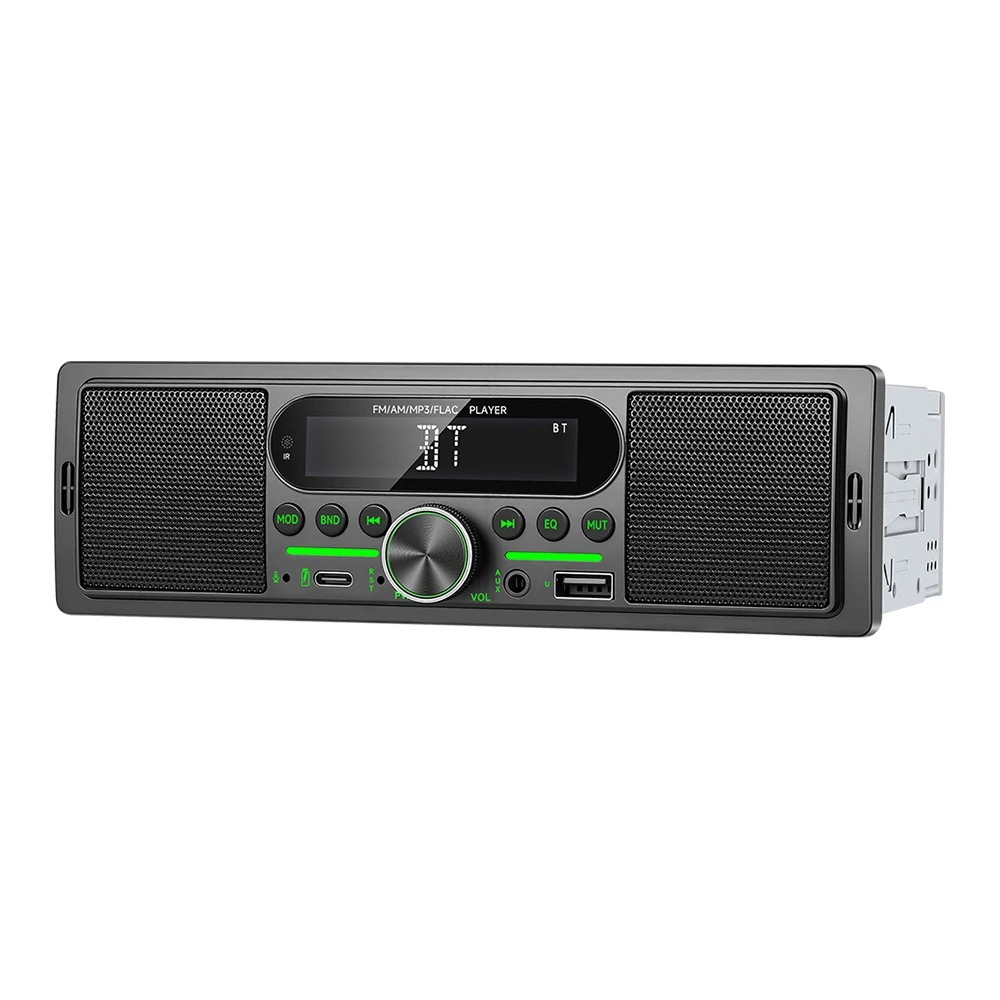 Podofo 1DIN In-Dash Autoradios mit Dual-Bluetooth-Funktion, Audio-Musik-Stereo, USB/SD/AUX-IN, FM/AM-Empfänger, Autoradio, MP3-Player, 12V