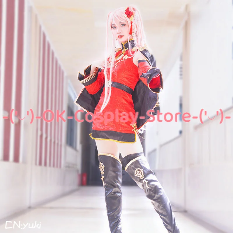 Game Love Live! Nijigasaki High School Zhong Lanzhu Cosplay Costume Women Cute Red Dress Suit Halloween Uniforms Custom Made